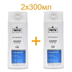 Phytocomplex / "Juniper & Tea Tree Anti Dandruff Shampoo" Шампунь для волос 2x300 мл / Juniper