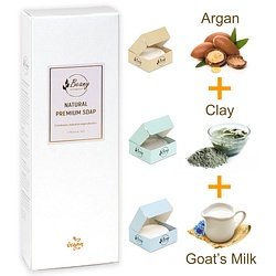 Beany / "Argan + Clay + Goat's Milk" Набор мыла 3x120 ARCLGM