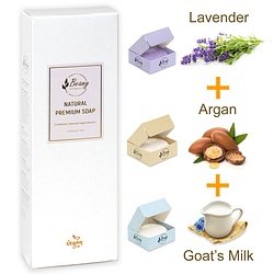 Beany / "Lavender + Argan + Goat's Milk" Набор мыла 3x120 LDARGM